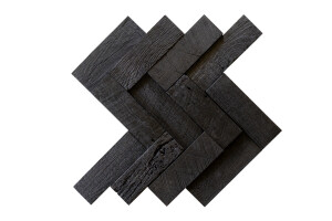 Woodwöl—Herringbone Ember Mosaic Wood Wall Tile