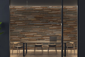 Woodwöl—Stacked Natural Mosaic Wood Wall Tile